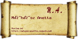 Méhész Anetta névjegykártya